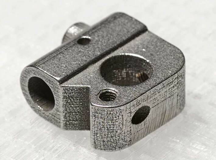 Heater Block right made of Stainless Steel 3d printed 