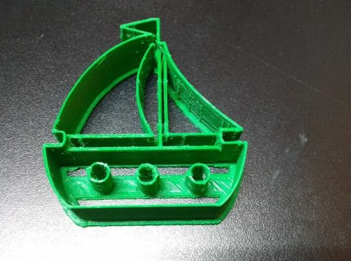 Sailingboat cookie cutter 3d printed