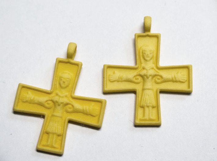 Virgin Mary Cross pair 3d printed 