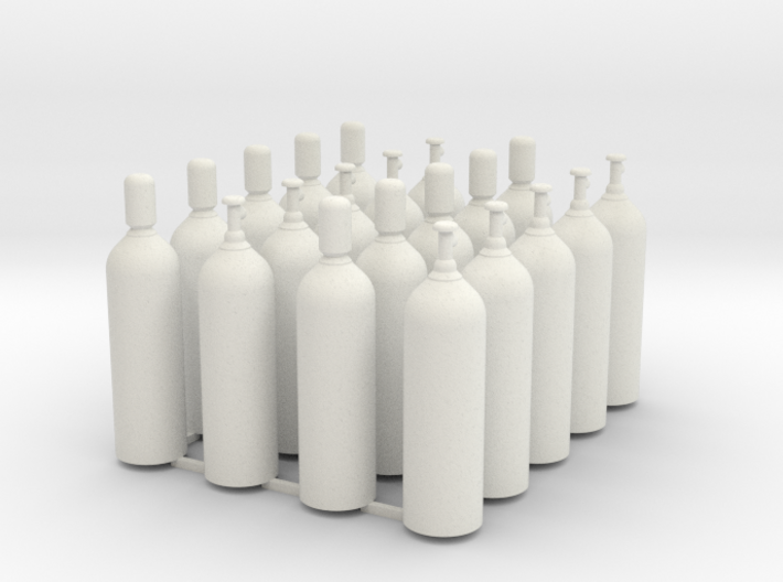 Welding &amp; Gas High Pressure Cylinders 1-45 Scale 3d printed