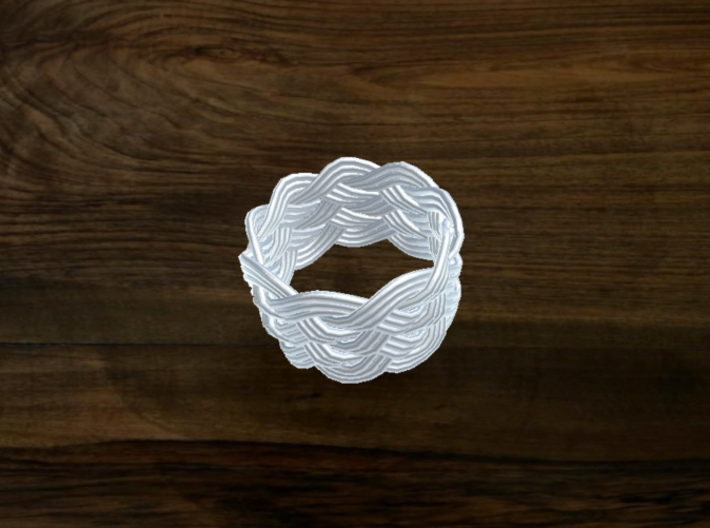 Turk's Head Knot Ring 6 Part X 9 Bight - Size 7 3d printed