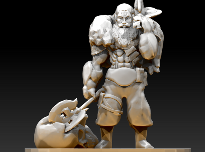 Barbarian Warrior Figurine 3d printed 
