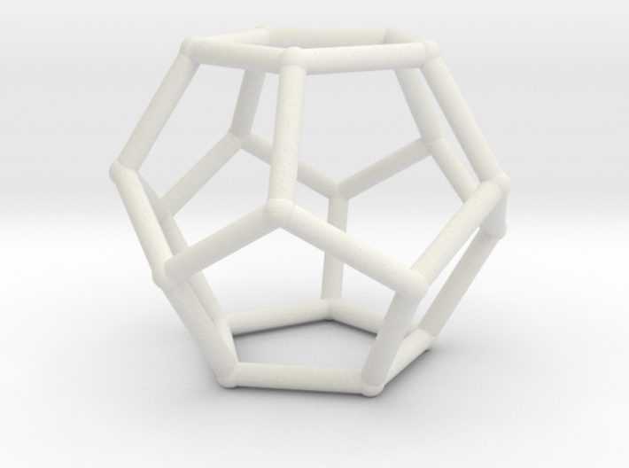 Dodecahedron with nubs 3d printed