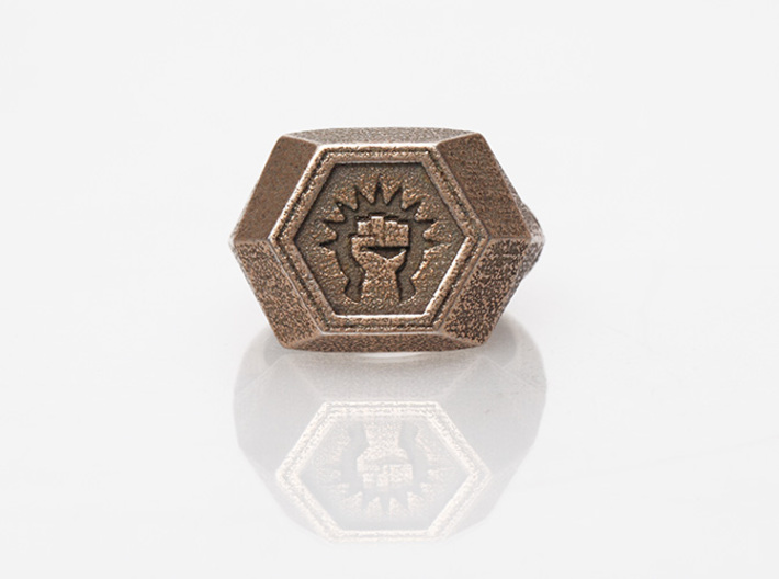 Magic: The Gathering Boros Ring(US Size 09) 3d printed Stainless Steel