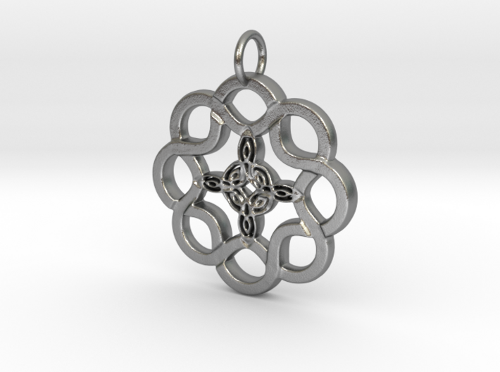 Celtic Rope and Trinity Pendant 3d printed