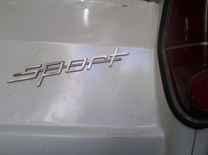 700 Sport emblem thick 3d printed 