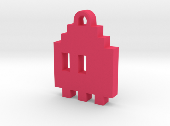Pac Man Ghost 8-bit Earring 1 (looks L/R) 3d printed