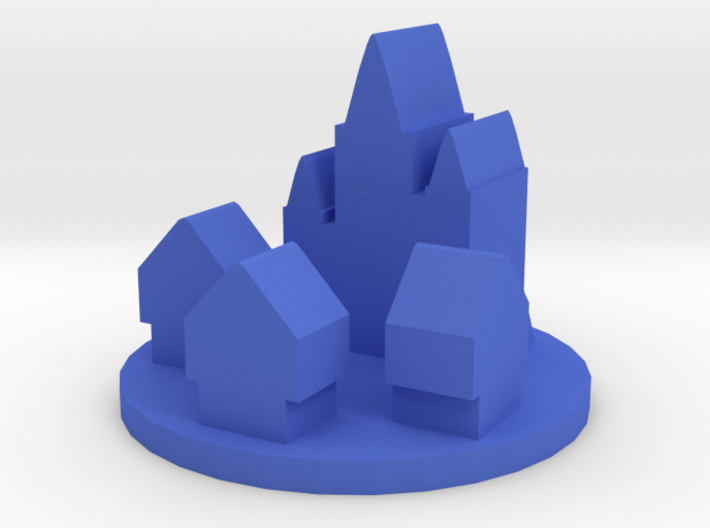 Game Piece, Medieval Europe City Token 3d printed