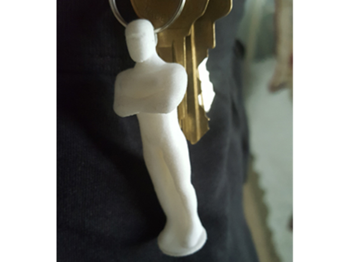  Humanoid Robot Gort Likeness Keychain 2 3d printed Strong, White Flexible Plastic Polished