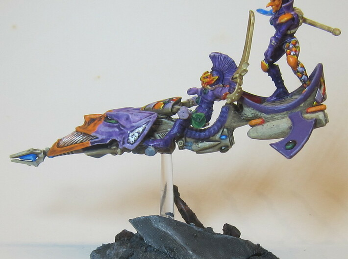conversion part for old Harlequin Jetbike 3d printed Example of a completed model using this piece