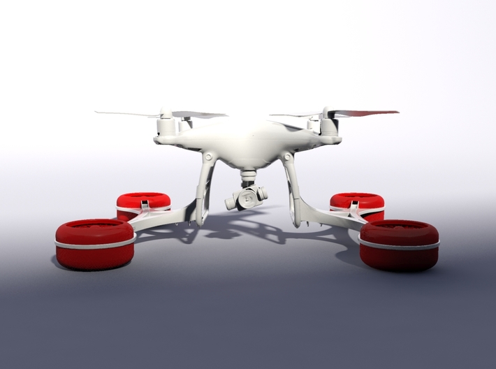 Triskel - SAR Floating System for DJI Phantom 4 3d printed Float for Drone