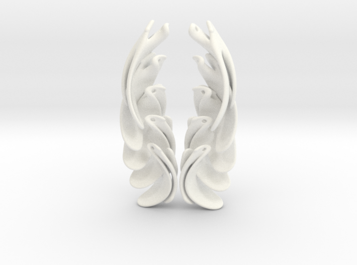 CascadingArrayEarrings 3d printed 