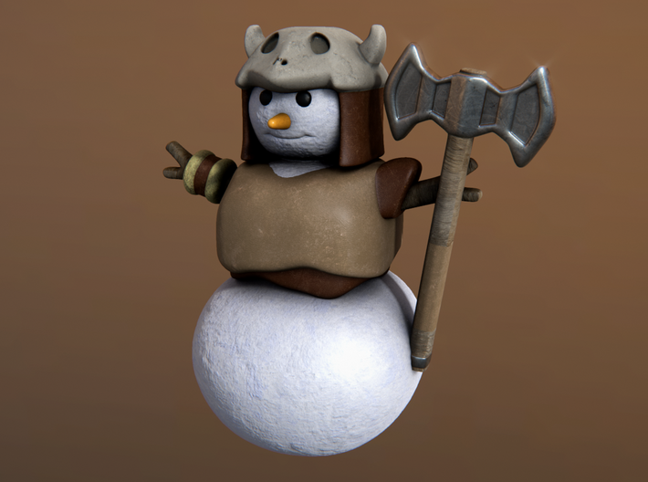 Snowman Barbarian 3d printed 