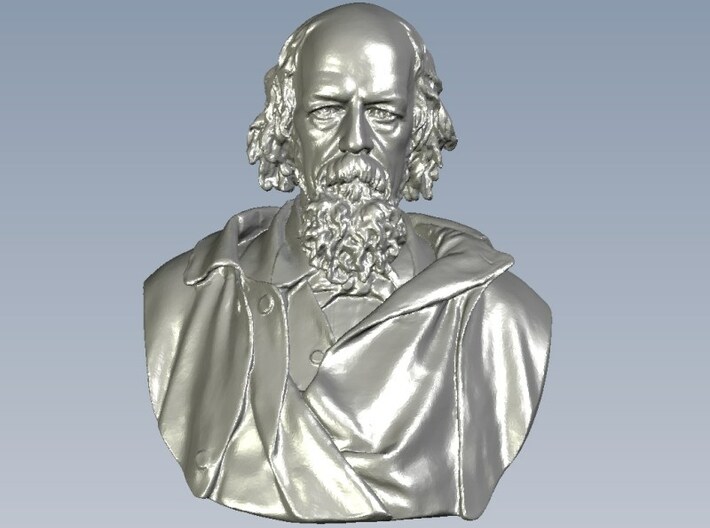 1/9 scale Alfred Lord Tennyson bust 3d printed 