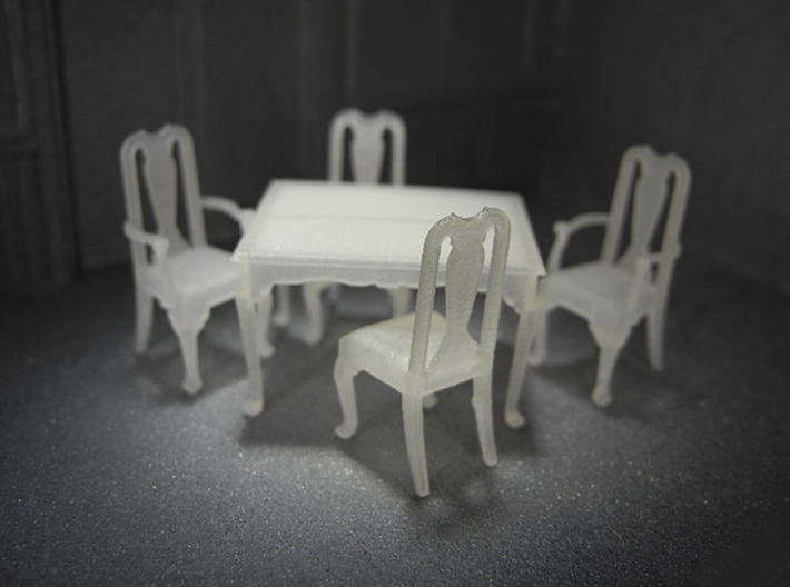 1:48 Queen Anne Dining Set 3d printed