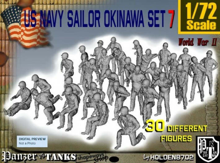1/72 US Navy Okinawa Set 7 3d printed