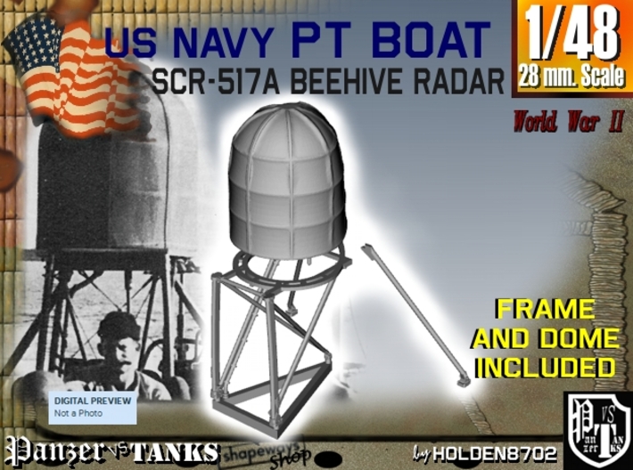 1-48 PT Boat Beehive Radar SET 3d printed