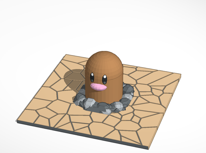 Diglett 3d printed This is how it should be painted.
