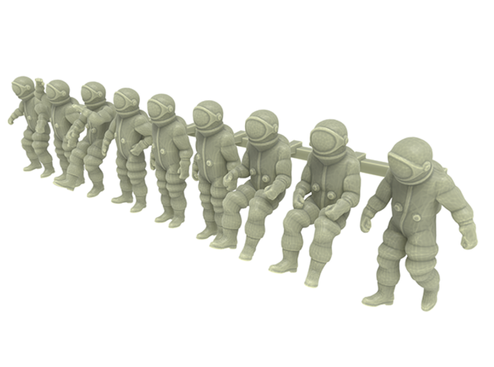 Generic Astronauts Set / 1:87(H0) 3d printed 