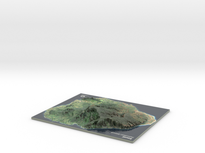 Kaua'i Map, Sans Base 3d printed 