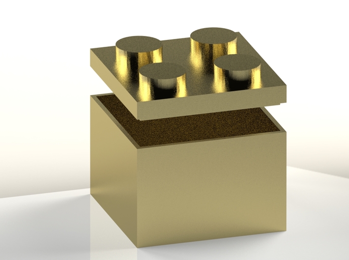 Lego Themed Box For Rings V2.0 3d printed