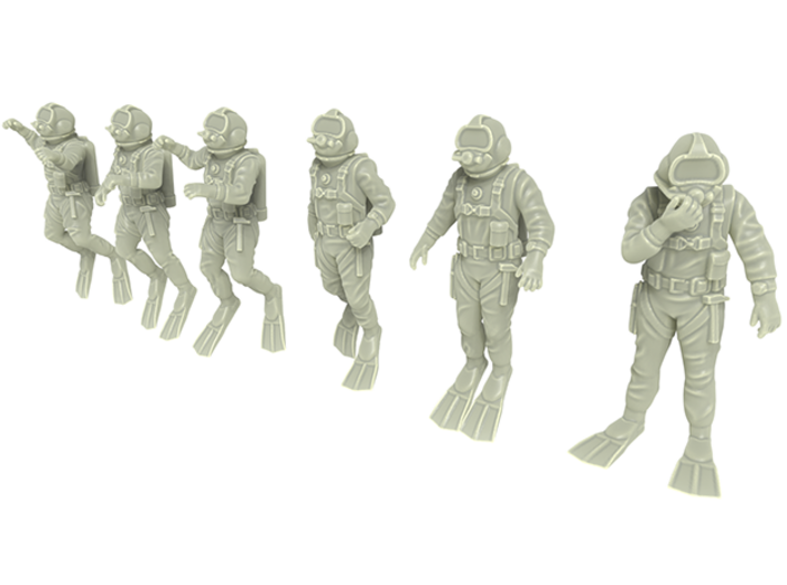 Commercial Diver / Six Pack / 1:48 3d printed 
