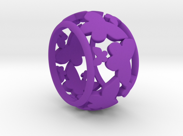 Butterfly orbit ring size 5 3d printed 