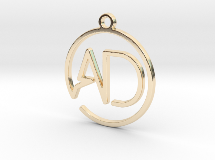 A &amp; D monogram Keychain 3d printed