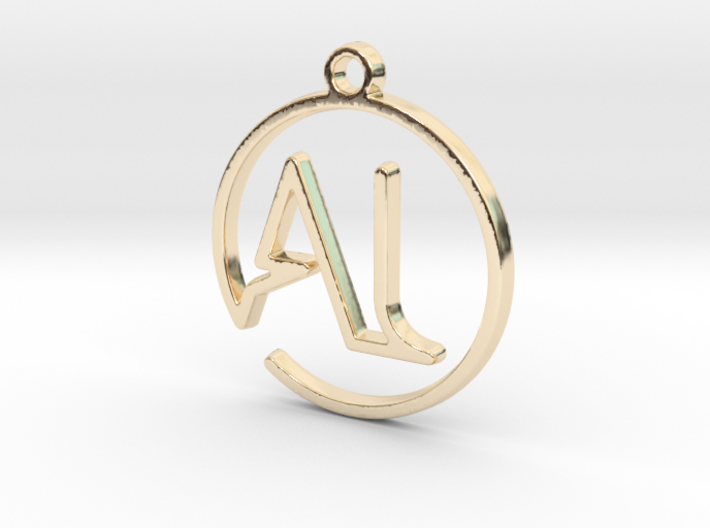 A &amp; L Monogram Pendant 3d printed