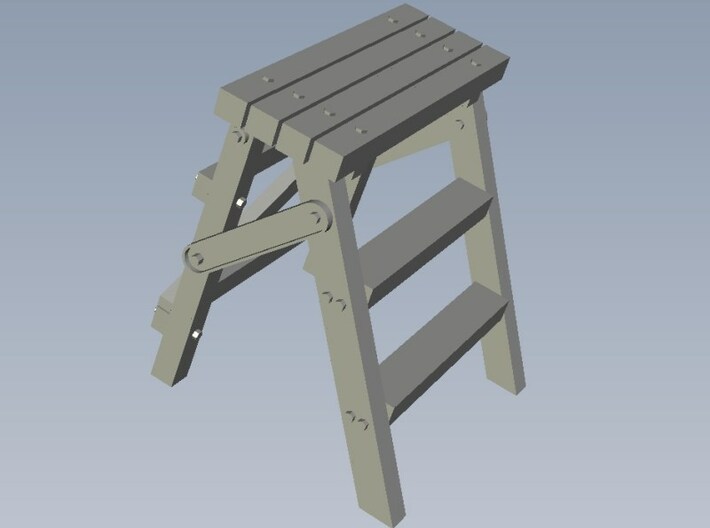 1/15 scale WWII Luftwaffe maintenance ladders x 4 3d printed 