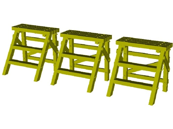 1/18 scale WWII Luftwaffe maintenance ladders x 3 3d printed