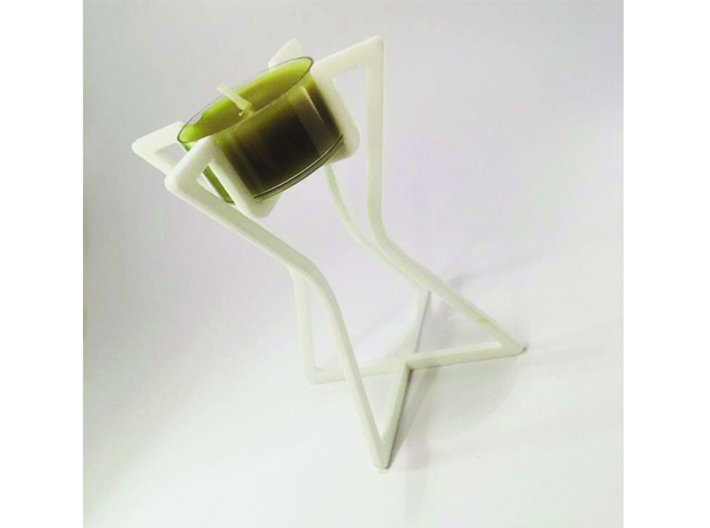 Candleholder elegant lines 3d printed 