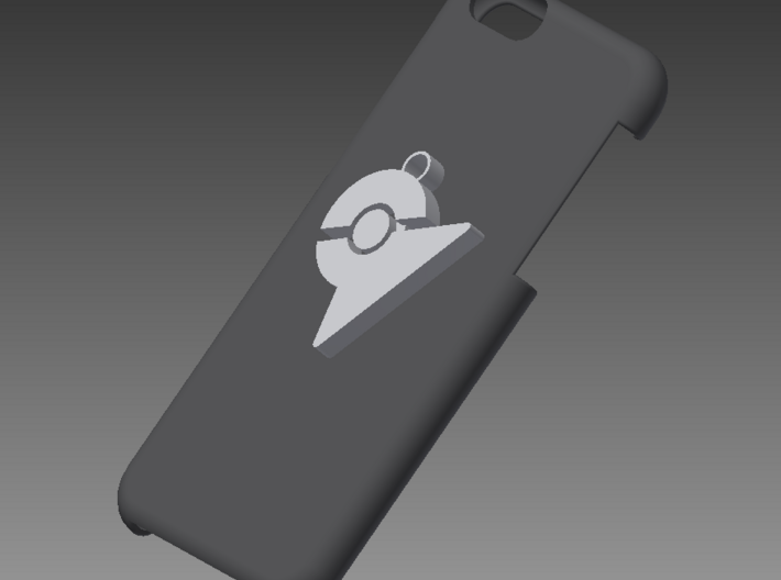 Pokemon Go inspired Gym Keychain 3d printed representation of size compared to iphone 6