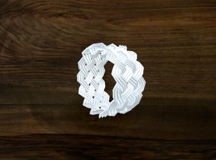 Turk's Head Knot Ring 5 Part X 13 Bight - Size 7.2 3d printed