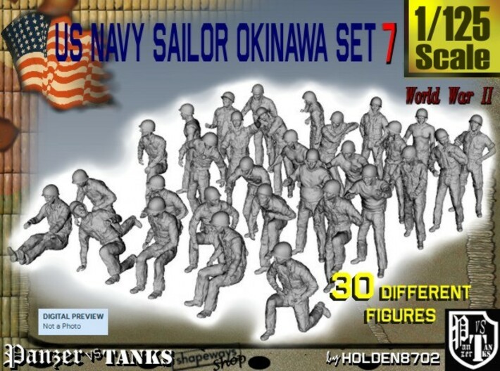 1/125 US Navy Okinawa Set 7 3d printed