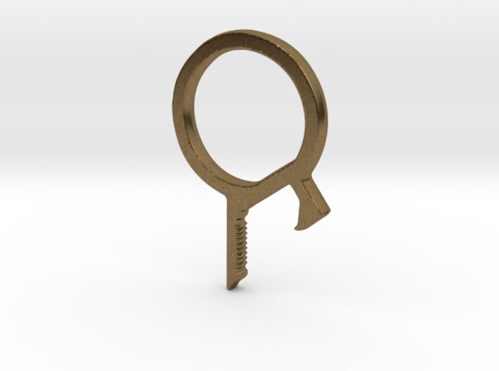 Multipurpose Bottle Opener Keychain 3d printed