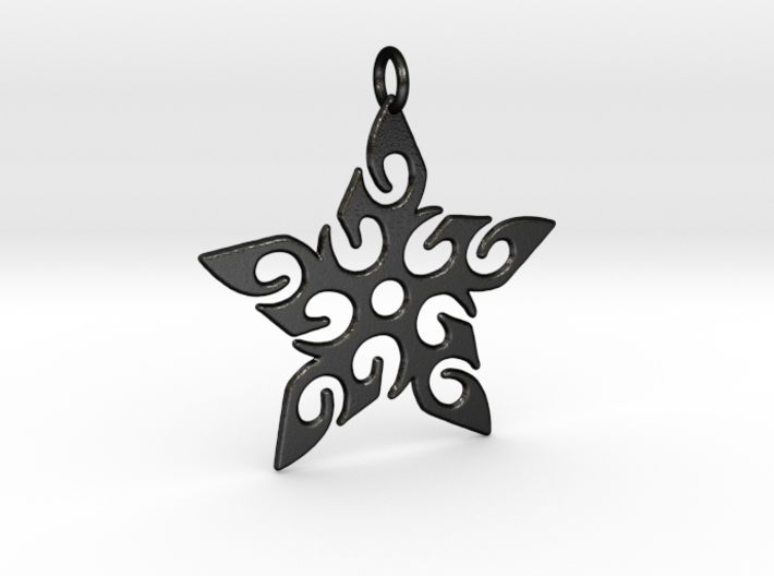 Tribal Star Pendant 3d printed