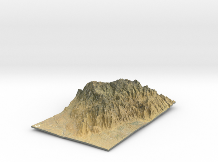 Santa Catalina Mountains Map 3d printed 