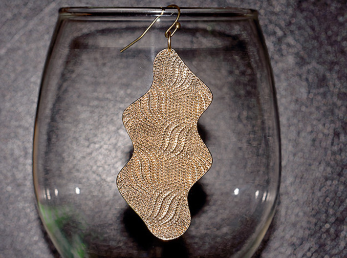 Texture Earring #4 3d printed