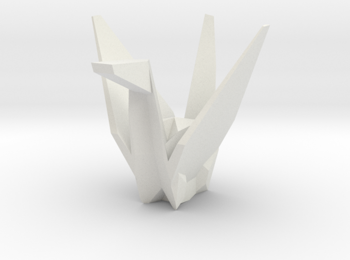 3D Origami Crane 3d printed