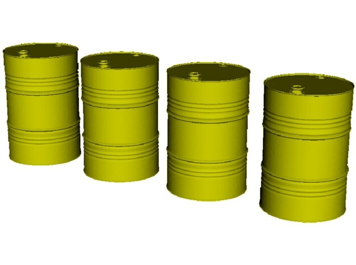1/16 scale petroleum 200 lt oil drums x 4 3d printed