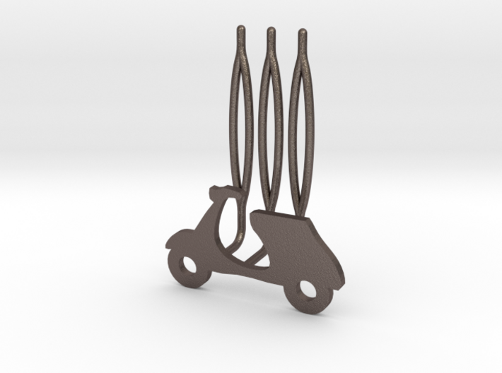 Scooter decorative hair comb - small size 3d printed