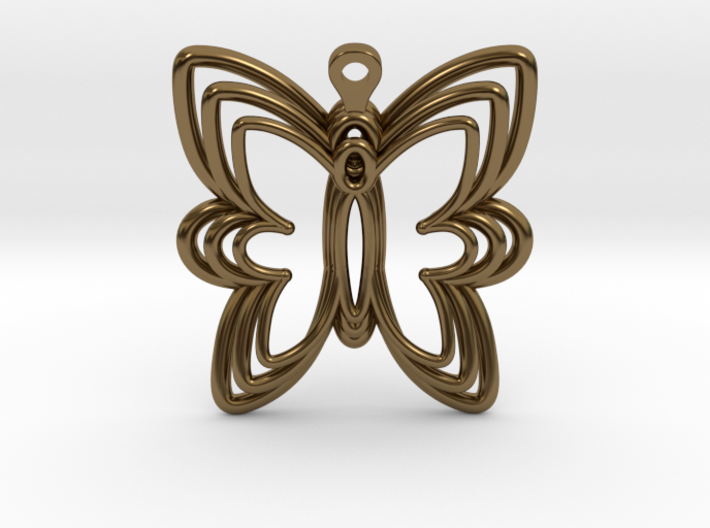 3D Printed Wired Butterfly Earrings 3d printed