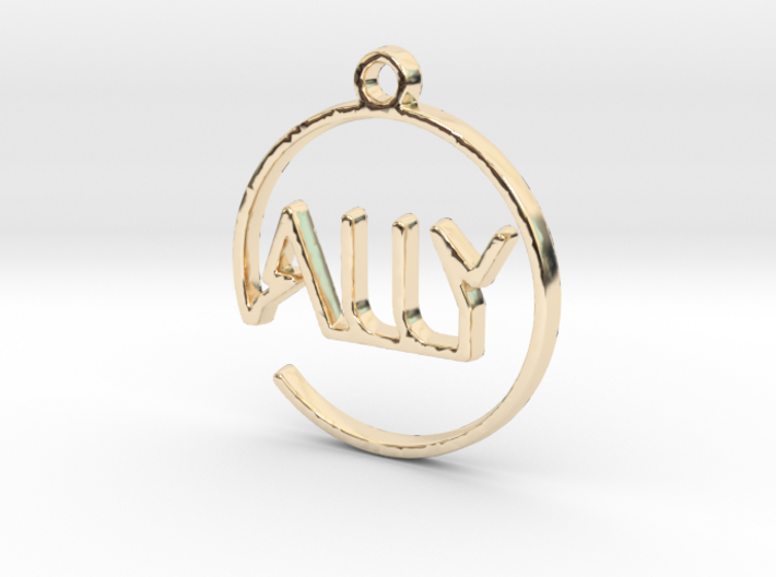 ALLY First Name Pendant 3d printed 