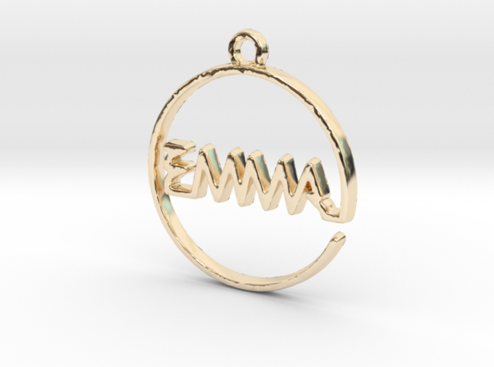 EMMA First Name Pendant 3d printed