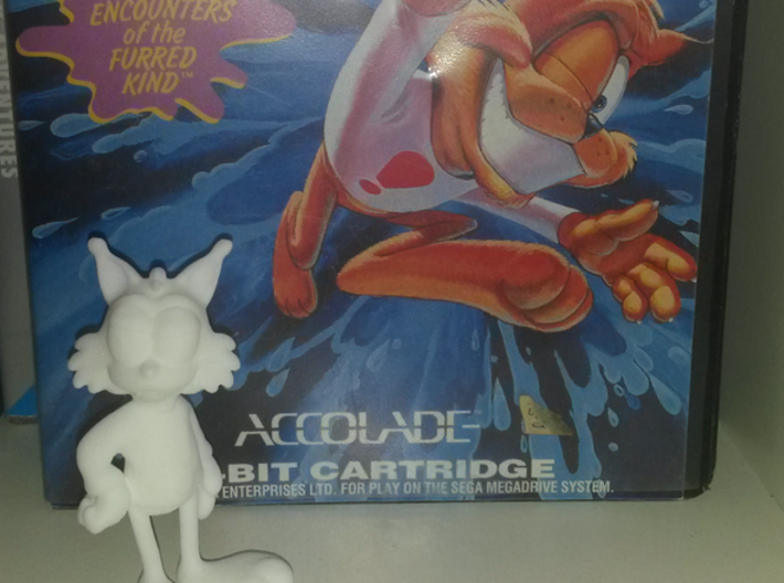 Bubsy 3D could've been a lot better! 3d printed Posing with his own darn videogame.
