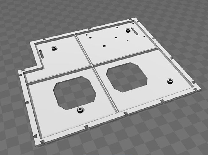 DeAgo Millennium Falcon Floor Extended alt version 3d printed Render of the 3D model, bottom view