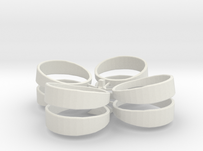 Basic Ring Set With Spru 3d printed 