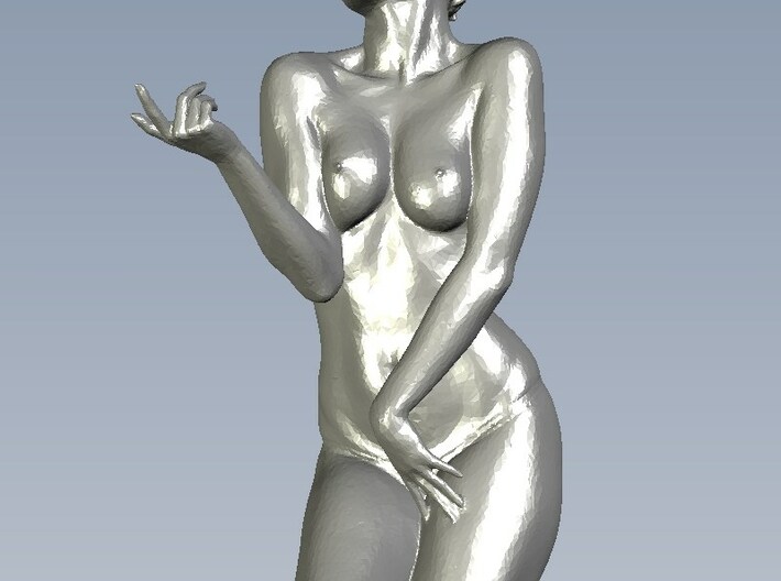 1/35 scale nude beach girl posing figure D 3d printed 