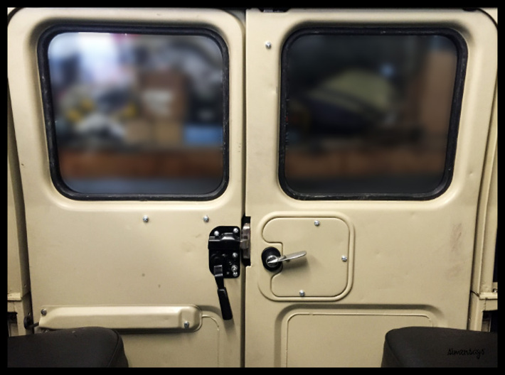 Ambulance Door Cover Inner Nut Mounting Clip 3d printed 